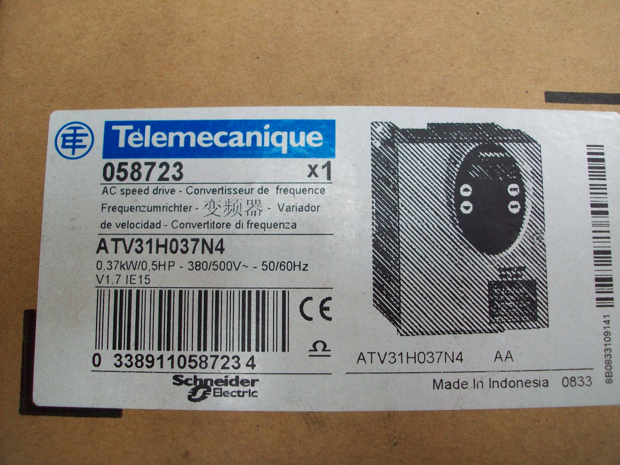 Telemecanique Variateur de fréquence ATV312H037N4